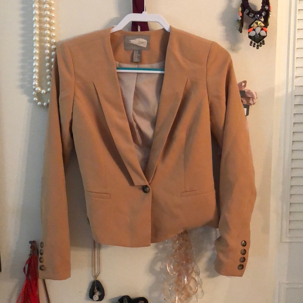 tan blazer XS forever 21 jacket workwear